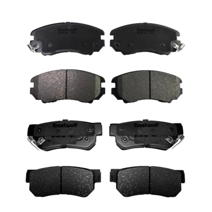 Front & Rear Ceramic Brake Pad Set for Hyundai Elantra (2007-2010), Sonata (2003-2008) & Tucson (2005-2009)